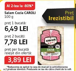 Supeco Caroli salam cozia Ofertă