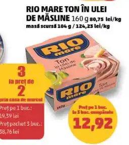 Penny Rio mare ton în ulei de măsline Ofertă