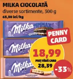 Penny Milka ciocolată diverse sortimente Ofertă
