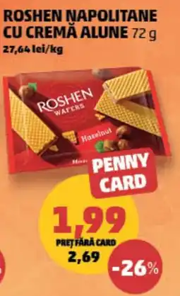 Penny Roshen napolitane cu cremă alune Ofertă