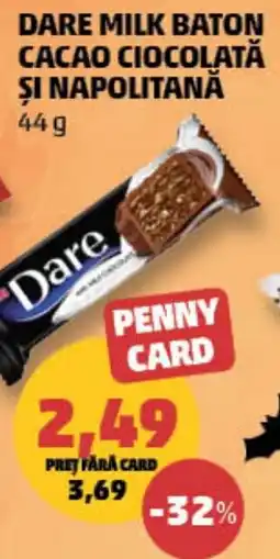 Penny Dare milk baton cacao ciocolată și napolitană Ofertă