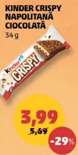 Penny Kinder Crispy Napolitană Ciocolată Ofertă