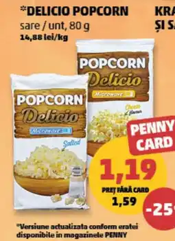 Penny Delicio popcorn Ofertă