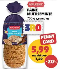 Penny Hanul Boieresc pâine multiseminte Ofertă