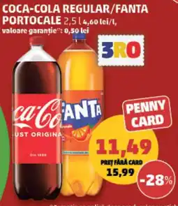 Penny Coca-Cola Regular/Fanta Portocale Ofertă
