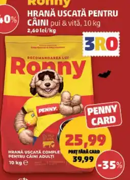 Penny Ronnny hrană uscată pentru câini pui & vită Ofertă