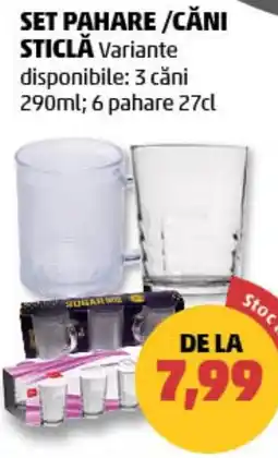 Penny Set pahare / căni sticlă Ofertă