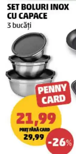 Penny Penny Card set boluri inox cu capace Ofertă