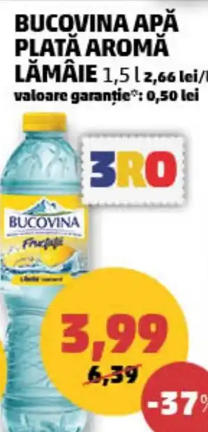 Bucovina apă plată aromă lămâie
