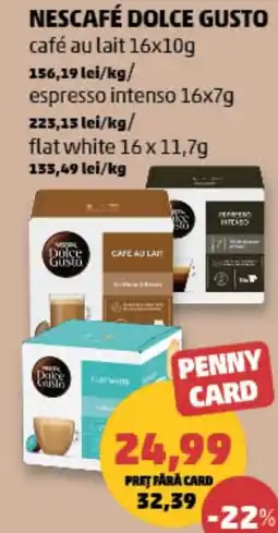 Penny Nescafe Dolce Gusto cafe au lait espresso intenso flat white Ofertă