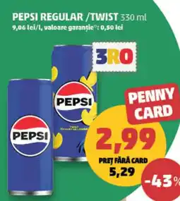 Penny Pepsi regular / twist Ofertă