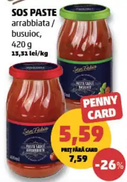 Penny San Fabio sos paste arrabbiata / busuioc Ofertă