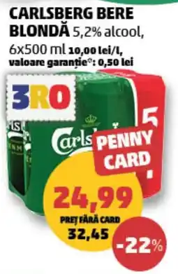 Penny Carlsberg Bere Blondă Ofertă
