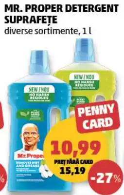 Penny Mr. Proper detergent suprafețe Ofertă