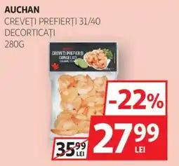 Auchan Auchan creveți prefieriți 31/40 decorticați Ofertă