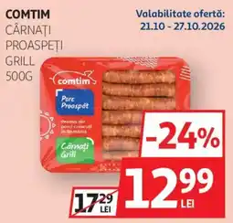 Auchan Comtim Cârnați Proaspeți Grill Ofertă
