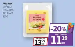 Auchan Auchan brânză maasdam afumată Ofertă