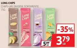 Auchan Long Chips chips-uri, diverse sortimente Ofertă