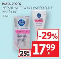 Auchan Pearl drops instant white & holywood smile pastă dinți Ofertă