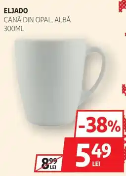 Auchan Eljado cană din opal, albă Ofertă