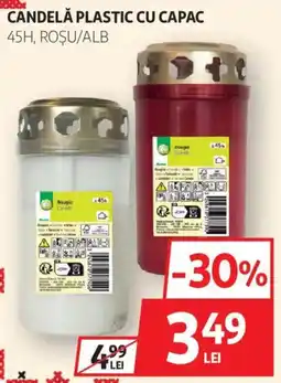 Auchan Candelă plastic cu capac Ofertă