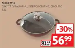 Auchan Schmitter cratiță din aluminiu, interior ceramic, cu capac Ofertă