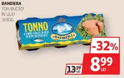 Auchan Bandiera ton bucăți în ulei Ofertă