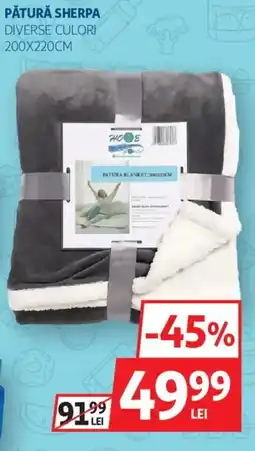 Auchan Hooes pătură sherpa Ofertă