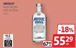 Auchan Absolut blue vodka Ofertă