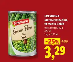 Lidl Freshona mazăre verde fină Ofertă