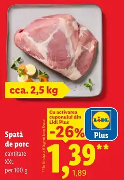 Lidl Lidl Spată de porc Ofertă