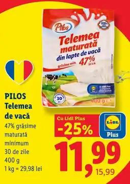 Lidl Pilos telemea de vacă Ofertă