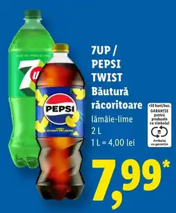 Lidl Pepsi twist băutură răcoritoare lămâie-lime Ofertă