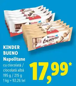 Lidl Kinder bueno Napolitane Ofertă