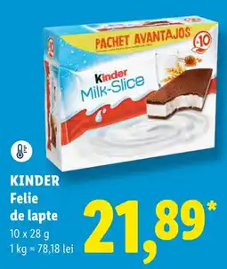 Lidl Kinder Felie de lapte Ofertă