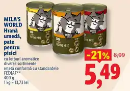 Lidl Mila's World Hrană umedă, pate pentru pisici Ofertă