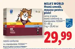 Lidl Mila's World Hrană umedă, mousse pentru pisici Ofertă