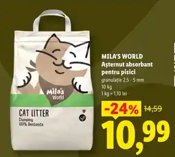 Lidl Mila's World Așternut absorbant pentru pisici Ofertă