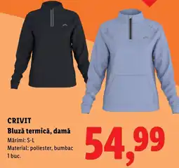 Lidl Crivit bluză termică, damă Ofertă