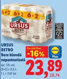 Lidl Ursus retro bere blondă nepasteurizată Ofertă