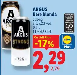 Lidl Argus bere blondă Ofertă