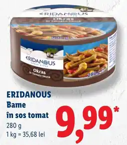 Lidl Eridanous bame în sos tomat Ofertă