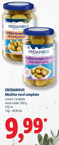 Lidl Eridanous măsline verzi umplute Ofertă