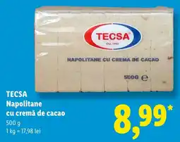 Lidl Tecsa napolitane cu cremă de cacao Ofertă
