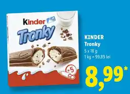 Lidl Kinder Tronky Ofertă