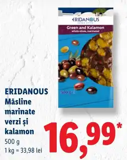 Lidl Eridanous măsline marinate verzi și kalamon Ofertă