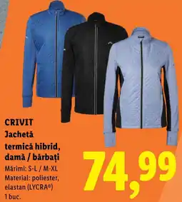 Lidl Crivit jacheta termică hibrid Ofertă