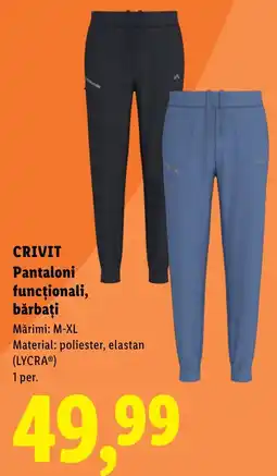 Lidl Crivit pantaloni funcționali, bărbați Ofertă