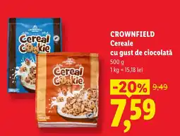 Lidl Crownfield cereale cu gust de ciocolata Ofertă