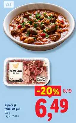 Lidl Pipote și inimi de pui Ofertă